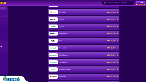 Midarion Casino Payments