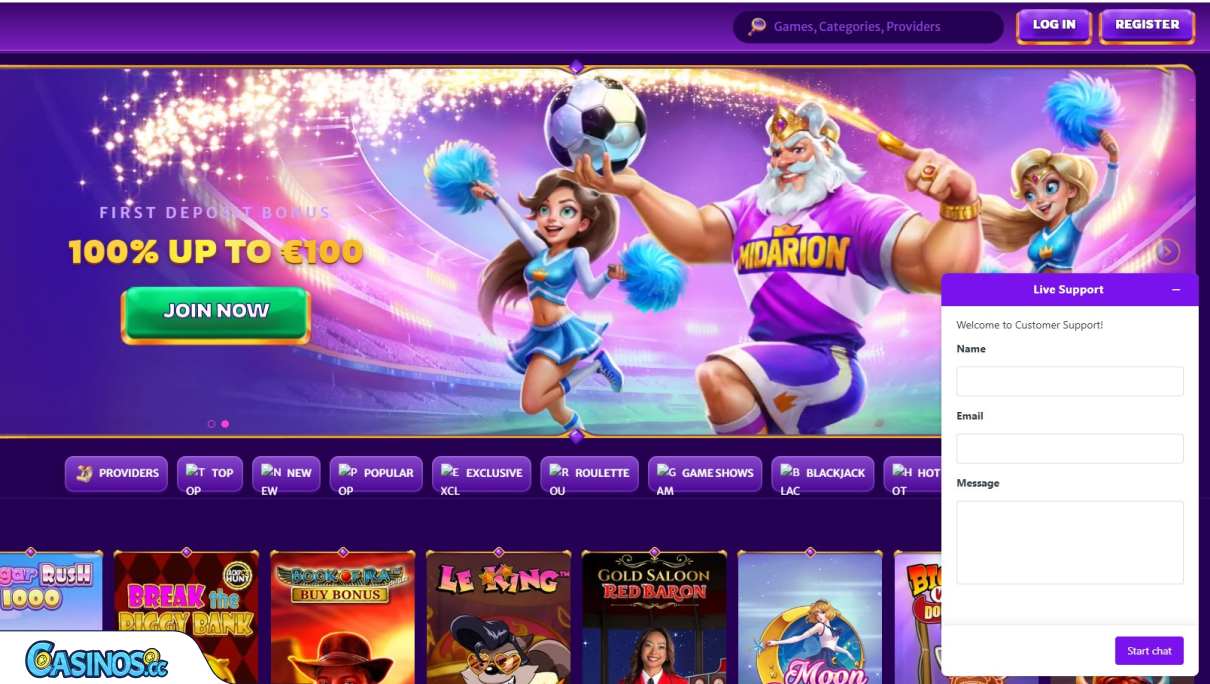 Midarion Casino Support