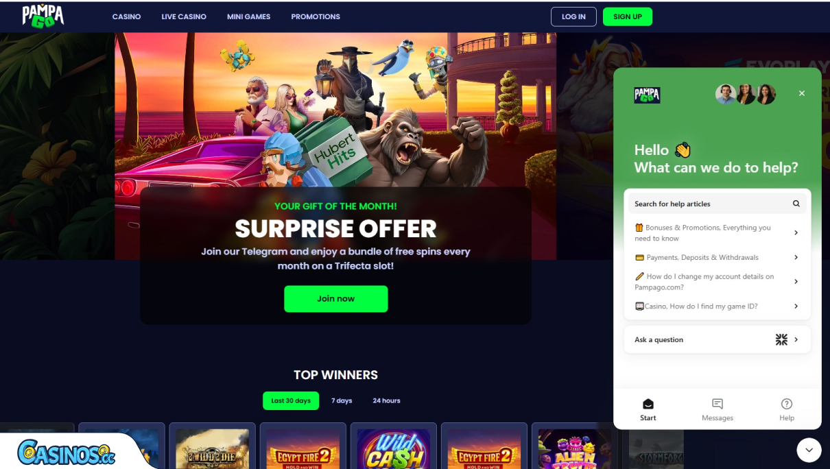 PampaGo Casino Support