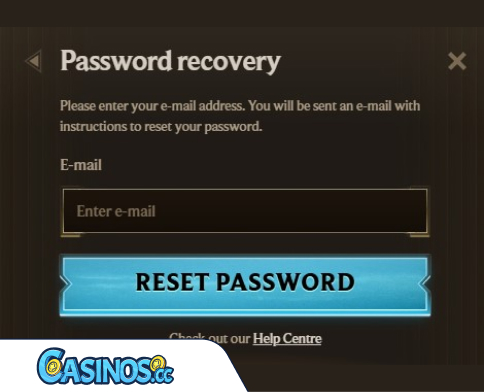 Problemas ao iniciar sessão no Realz Casino