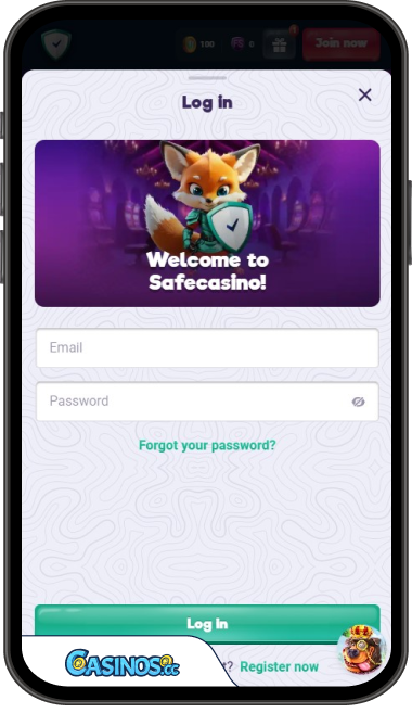 Accesso a SafeCasino da dispositivo mobile