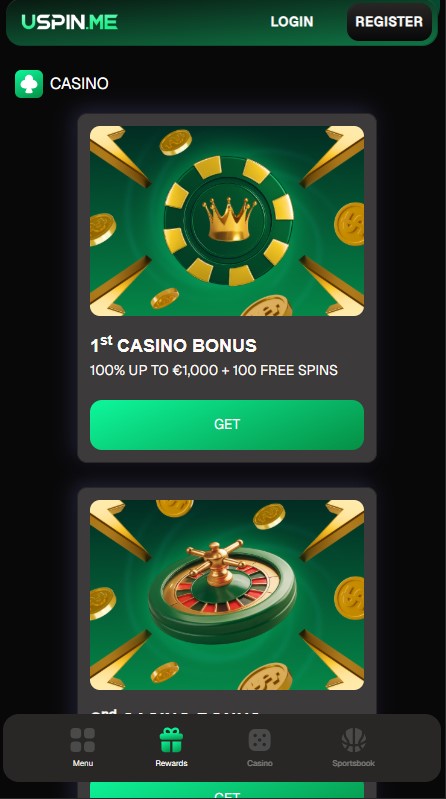 USpin Casino Bonuses