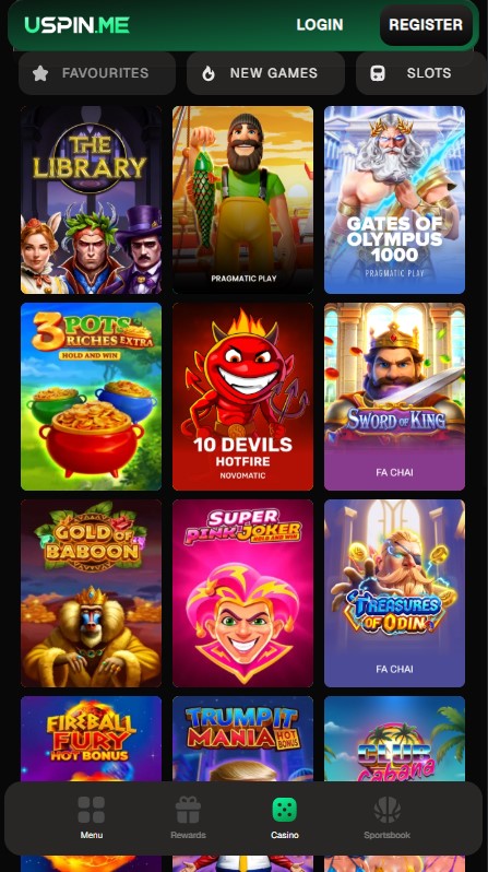 USpin Casino Games