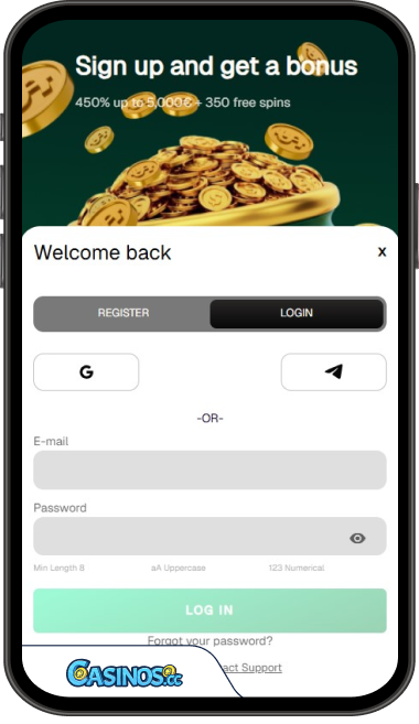 Connexion à USpin Casino depuis un appareil mobile