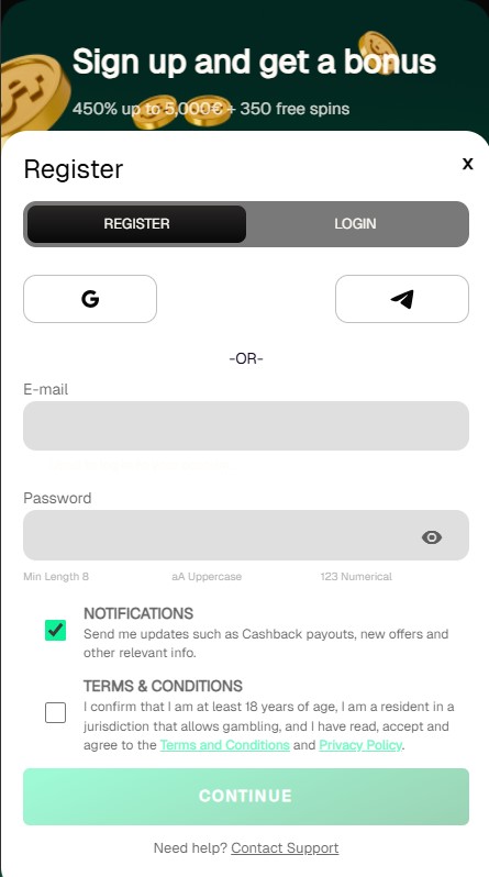USpin Casino Sign Up