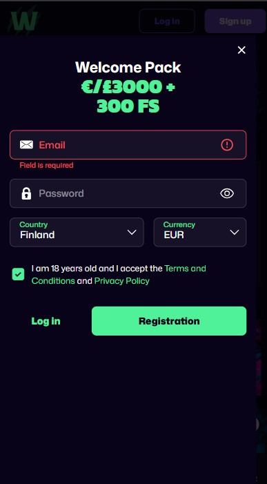 WinBeast Casino Sign Up