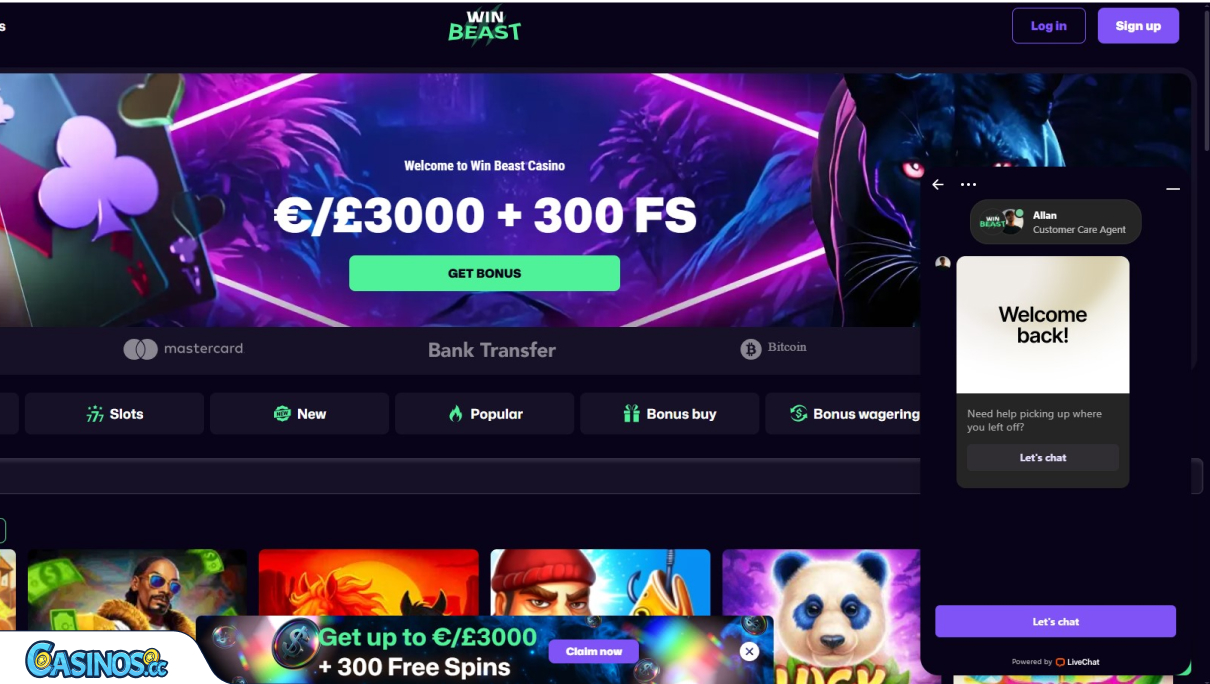 WinBeast Casino-Kundendienst