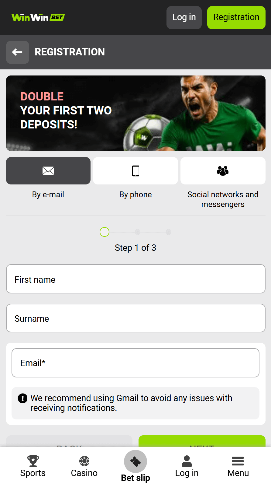 WinWin Casino Sign Up