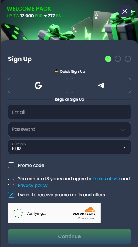 Zonder Cruks Casino Sign Up