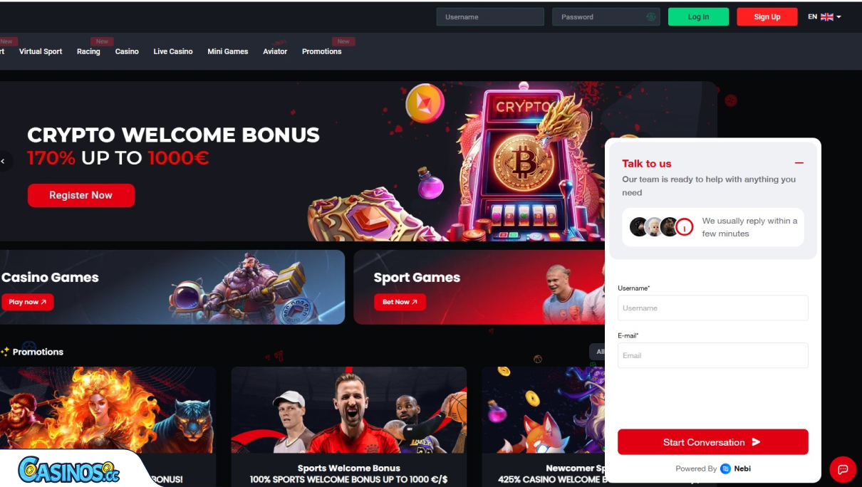 Assistenza di 31Bets Casinò