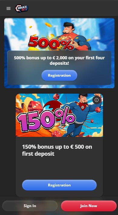 BruceBet Casino Bonuses