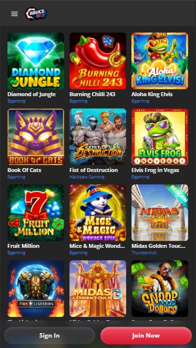 BruceBet Casino Games