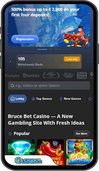 BruceBet Casino Mobile App
