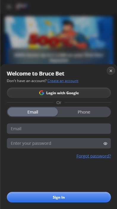 BruceBet Casino Sign In