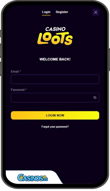 Casino Loots Login from Mobile
