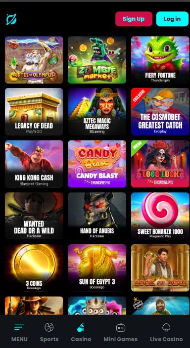 CosmoBet Casino Games