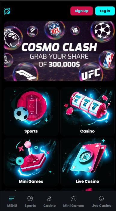 CosmoBet Casino Lobby