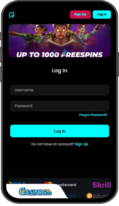 Accesso a CosmoBet Casinò da dispositivo mobile