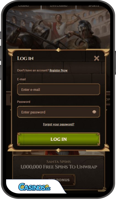 Lanista Casino Login from Mobile