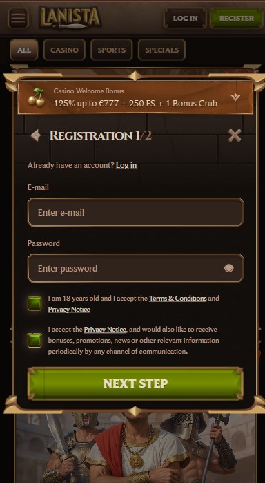 Lanista Casino Sign Up
