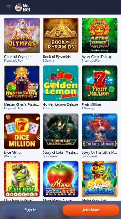 MrBet Casino Games