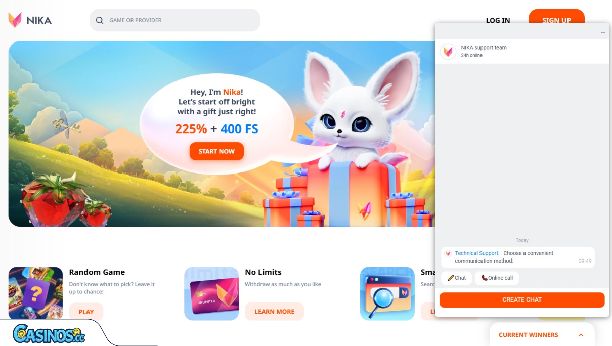 Nika Casino Support