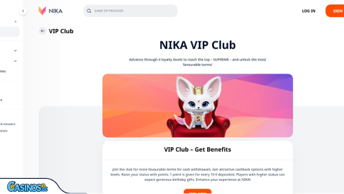Nika Casino VIP program