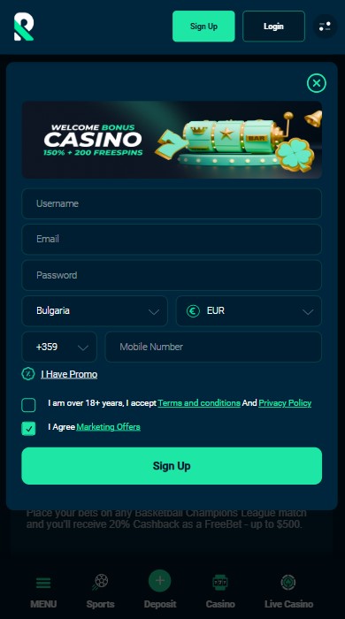 Rolletto Casino Sign Up