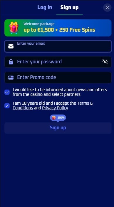 SpinWinera Casino Sign Up
