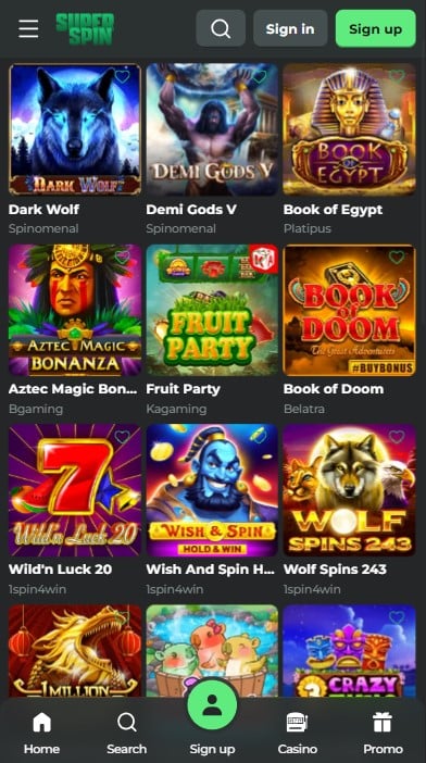 Super Spin Casino Games