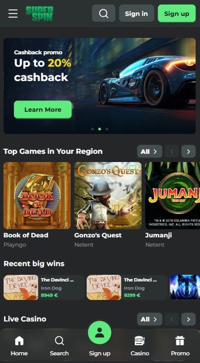 Super Spin Casino Lobby