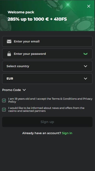 Super Spin Casino Sign Up