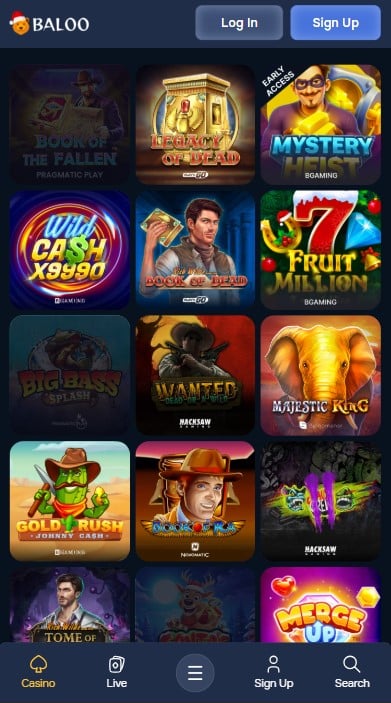 BalooBet Casino Games