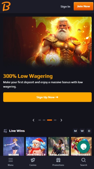 Blaze Spins Casino Lobby