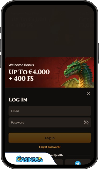 DragoBet Casino Login from Mobile