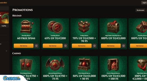 DragoBet Casino Promoties
