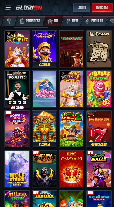 Glorion Casino Games