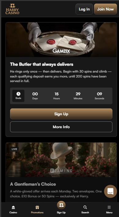 HarryCasino Bonuses