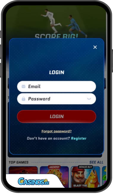 Scored Casino Login from Mobile