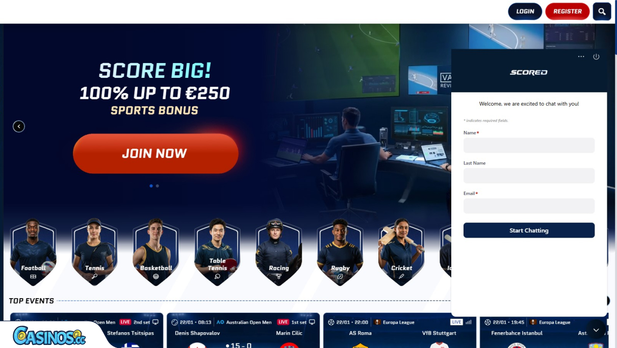 Scored Casino Support