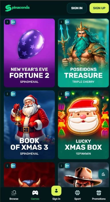 Spinaconda Casino Games