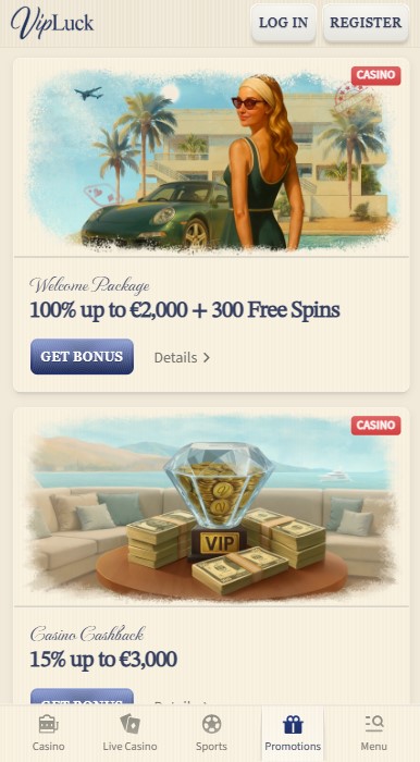 VipLuck Casino Bonuses