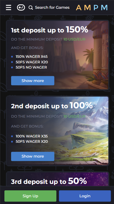 AMPM Casino Bonuses