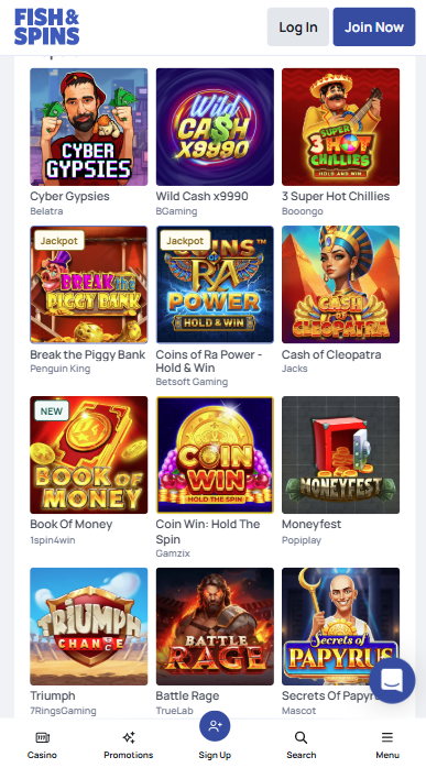 Fish & Spins Casino Games