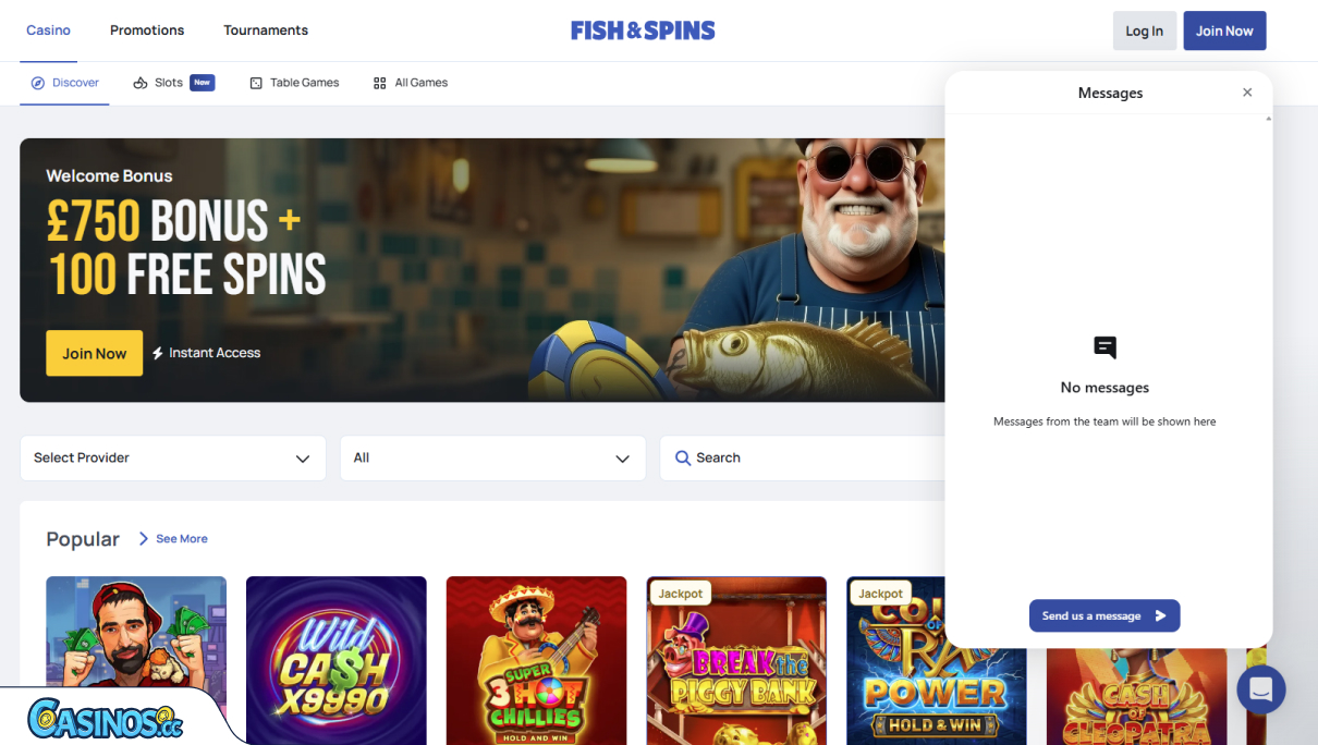 Fish & Spins Casino Support