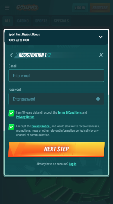 Golisimo Casino Sign Up