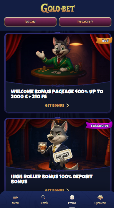 Golobet Casino Bonuses