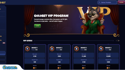 Golobet Casino VIP program
