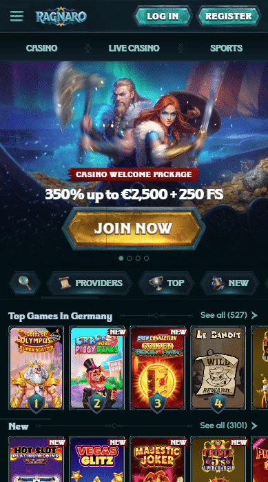 Ragnaro Casino Lobby