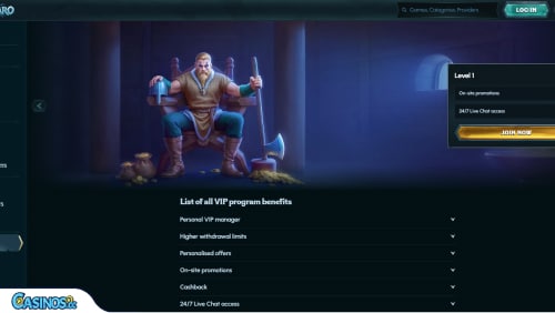 Ragnaro Casino VIP program